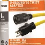 12 / 3 Twist-Lock Female(110V / 20A) to U Ground Male (110V / 15A)