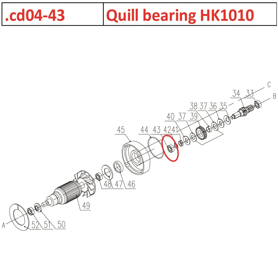 Quill bearing HK1010