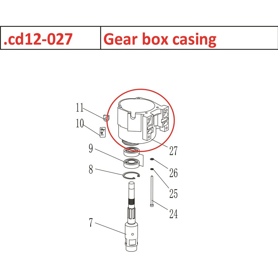 Gear box casing