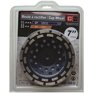 Meule Diamantée7" x 5 / 8-11xRange-Double - qualité Super Plus