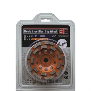 4.5" x 5 / 8-11 x Double-Rim Cup Wheel -V+ quality