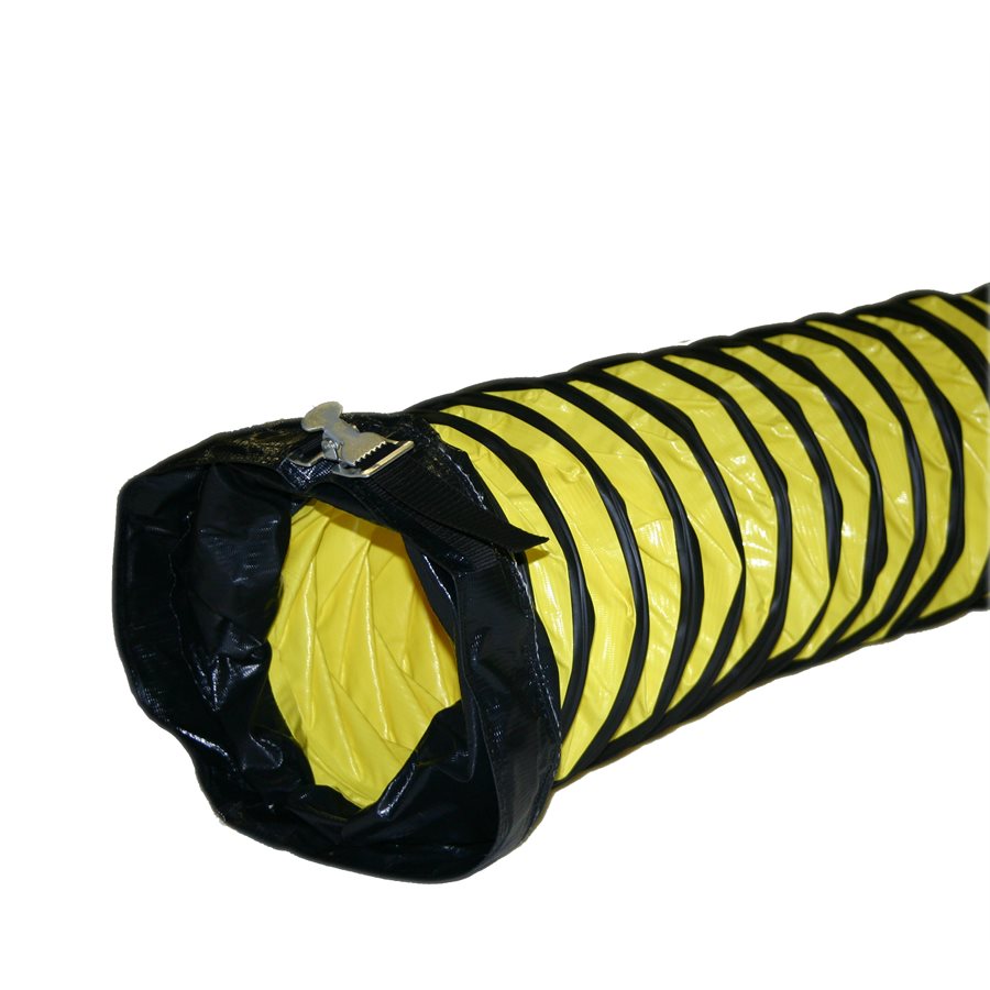 AERO,12"X25' PVC BLOWER DUCT W / BAGYEL / BLK