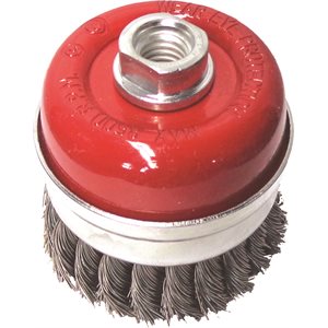 3" Brosse Boisseau 5 / 8-11", Fil .020, (Noué)