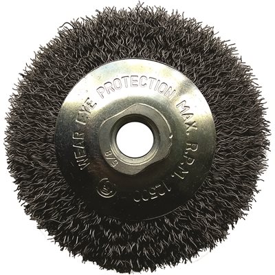 4" Brosse Soucoupe 5 / 8-11", Fil .012, (Crêpé)