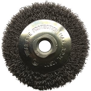 4" Brosse Soucoupe 5 / 8-11", Fil .012, (Crêpé)