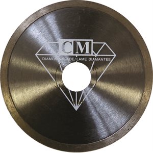 Lame diamantée rim continue 4.5" x 7 / 8" pour pàte de verre