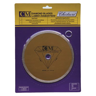 Lame diamantée rim continue7"x7 / 8-5 / 8"-qualitéStandard