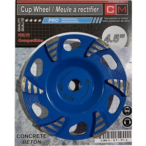 4.5" x 5 / 8-11 x 6T Cup Wheel -Pro quality