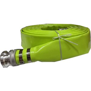 2" GREEN discharge hose-50', c / w C & E