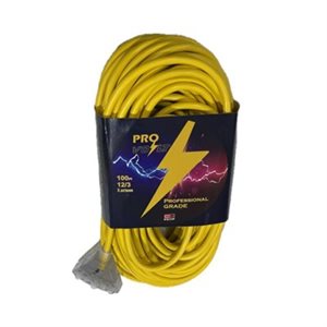 (3way)PRO-VOLT 12 / 3 100ft, SJTW ELEC CORD,15A / 125V