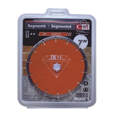 Lame diamantée Segmentée 7"x7 / 8-5 / 8" -qualitéV+