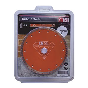 7" x 7 / 8-5 / 8" Turbo Diamond Blade - V+ quality