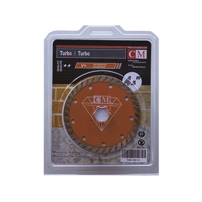 4.5" x 7 / 8" Turbo Diamond Blade - V+ quality