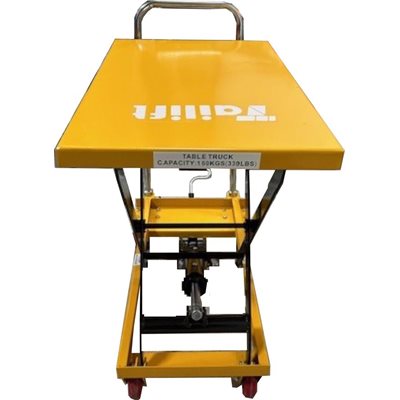 Table lift 330lbs, 28 1 / 2 " high, 27 1 / 2 '' x 17 3 / 4"